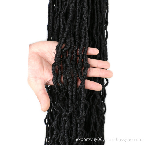 18 24 36inch Goddess Faux Locs Curly Synthetic braiding hair New Soft Locs Crochet Braids Hair Crochet Hair African Roots
